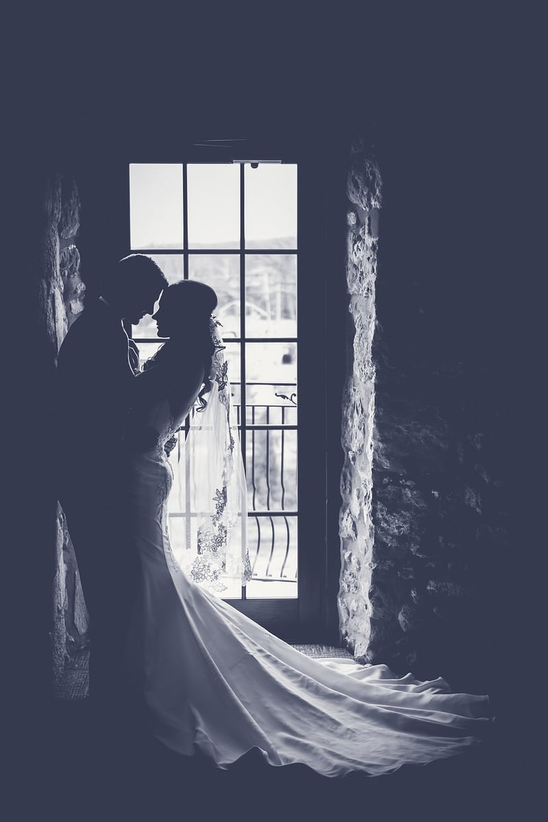 Bride in a traditional wedding dress